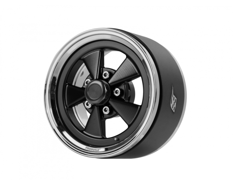 Yeah Racing WL-0116BK 1.9 Aluminum CNC 5 Spoke Beadlock Wheels W/ Hubs (2) Black