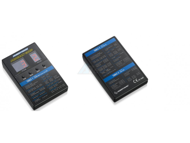 Program Card for QuicRun EzRun XeRun SeaKing